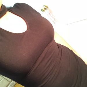 Black dress with cut out